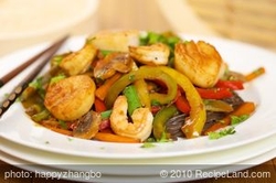 Shrimp and scallop stir fry with noodles recipes - Recipes for seafood23