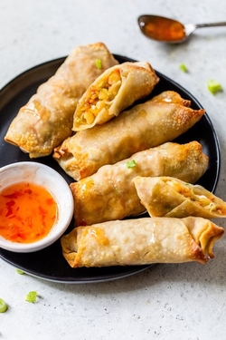 Appetizer - Shrimp egg roll recipe with coleslaw mix